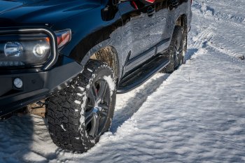 62 039 р. Защита порогов с подножкой (на а/м без гидроподвески) РИФ Toyota Land Cruiser 200 дорестайлинг (2007-2012)  с доставкой в г. Керчь. Увеличить фотографию 3