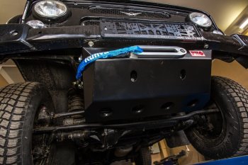 23 379 р. Площадка для скрытой установки лебёдки под штатный бампер с защитой рулевых тяг РИФ Уаз 315195 Хантер (2003-2025)  с доставкой в г. Керчь. Увеличить фотографию 8