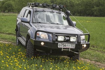62 369 р. Бампер силовой передний РИФ Ford Ranger рестайлинг (2003-2007) (с доп. фарами и защитной дугой)  с доставкой в г. Керчь. Увеличить фотографию 4