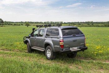 38 949 р. Бампер задний силовой РИФ Ford Ranger дорестайлинг (2006-2009) (С квадратом под фаркоп)  с доставкой в г. Керчь. Увеличить фотографию 3