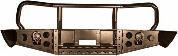 62 729 р. Бампер РИФ силовой передний Nissan Navara D40Pathfinder R51 (2004-2009) с доп. фарами и защитной дугой РИФ rifd40-10350  с доставкой в г. Керчь. Увеличить фотографию 2