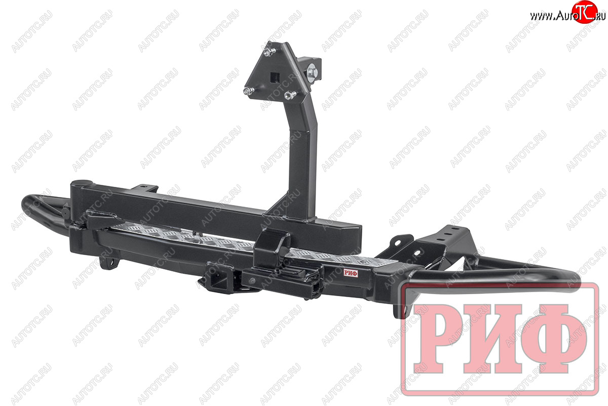 81 649 р. Бампер силовой задний РИФ  Toyota Fortuner  AN160 (2015-2020) дорестайлинг (С квадратом под фаркоп, калиткой и подсветкой номера)  с доставкой в г. Керчь