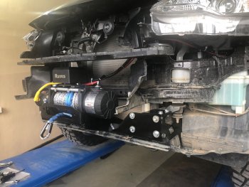 24 999 р. Площадка под лебёдку РИФ (в штатный бампер) Toyota Fortuner AN160 дорестайлинг (2015-2020)  с доставкой в г. Керчь. Увеличить фотографию 5