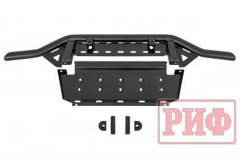 44 249 р. Бампер передний силовой РИФ Mitsubishi Pajero 4 V90 2-ой рестайлинг (2014-2020) (Под площадку для лебёдки RIFPJR-30000 с защитой радиатора)  с доставкой в г. Керчь. Увеличить фотографию 9