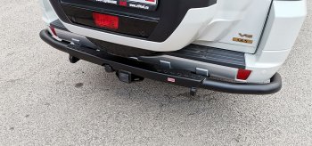 50 259 р. Бампер задний силовой РИФ Mitsubishi Pajero 4 V90 2-ой рестайлинг (2014-2020) (С квадратом под фаркоп)  с доставкой в г. Керчь. Увеличить фотографию 2