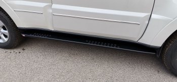 55 239 р. Защита порогов с подножкой РИФ Mitsubishi Pajero 4 V90 дорестайлинг (2006-2011)  с доставкой в г. Керчь. Увеличить фотографию 2