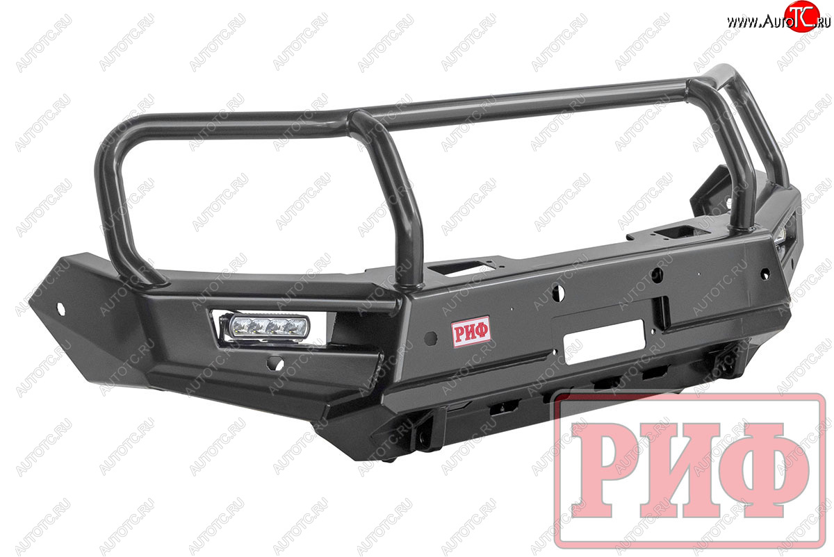 61 079 р. Бампер передний силовой РИФ Mitsubishi Pajero Sport QE дорестайлинг (2015-2021) (С дополнительными фарами, защитной дугой, защитой бачка омывателя, под парктроник)  с доставкой в г. Керчь