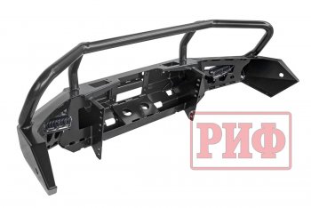 61 079 р. Бампер передний силовой РИФ Mitsubishi Pajero Sport QE дорестайлинг (2015-2021) (С дополнительными фарами, защитной дугой, защитой бачка омывателя, под парктроник)  с доставкой в г. Керчь. Увеличить фотографию 5