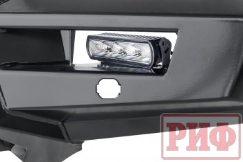 61 079 р. Бампер передний силовой РИФ Mitsubishi Pajero Sport QE дорестайлинг (2015-2021) (С дополнительными фарами, защитной дугой, защитой бачка омывателя, под парктроник)  с доставкой в г. Керчь. Увеличить фотографию 4