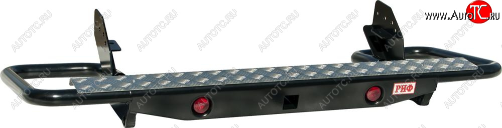 44 479 р. Бампер задний силовой (кузов 1350 мм) РИФ  Mitsubishi L200  4 (2006-2014)  дорестайлинг (Трубный с квадратом под фаркоп и фонарями)  с доставкой в г. Керчь