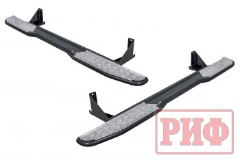 46 869 р. Защита порогов с подножкой РИФ Mitsubishi L200 4  дорестайлинг (2006-2014)  с доставкой в г. Керчь. Увеличить фотографию 2