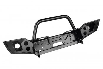 62 389 р. Бампер силовой передний РИФ  Jeep Wrangler  JK (2006-2010) 3 дв. дорестайлинг (с доп. фарами и центральной защитной дугой)  с доставкой в г. Керчь. Увеличить фотографию 2