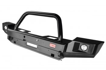 62 389 р. Бампер силовой передний РИФ  Jeep Wrangler  JK (2006-2010) 3 дв. дорестайлинг (с доп. фарами и центральной защитной дугой)  с доставкой в г. Керчь. Увеличить фотографию 4