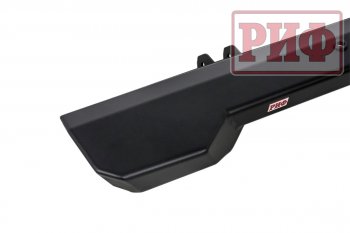 55 109 р. Защита порогов с подножкой РИФ Jeep Wrangler JK 3 дв. дорестайлинг (2006-2010)  с доставкой в г. Керчь. Увеличить фотографию 2
