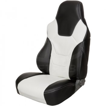 5 599 р. Чехлы (экокожа, base/classic, 60/40) ПЕТРОВ R.SPORT  Hyundai Solaris  RBr (2010-2017), KIA Rio  3 QB (2011-2017) (черный/белый)  с доставкой в г. Керчь. Увеличить фотографию 2