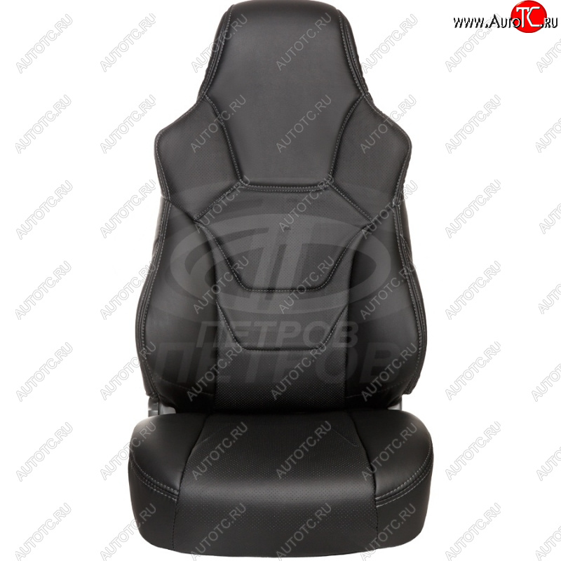 6 799 р. Чехлы (экокожа) ПЕТРОВ R.SPORT  Лада 2108 - 21099 (черный/черный)  с доставкой в г. Керчь