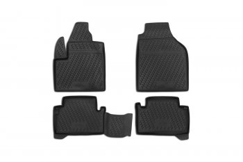 Коврики салона (полиуретан) Element Ford Transit Connect (2002-2009) (Чёрные)