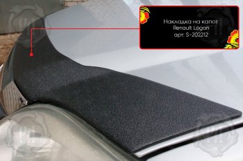 1 899 р. Декоративная накладка на капот Русская Артель Renault Logan 1 рестайлинг (2010-2016) (Поверхность текстурная)  с доставкой в г. Керчь. Увеличить фотографию 2