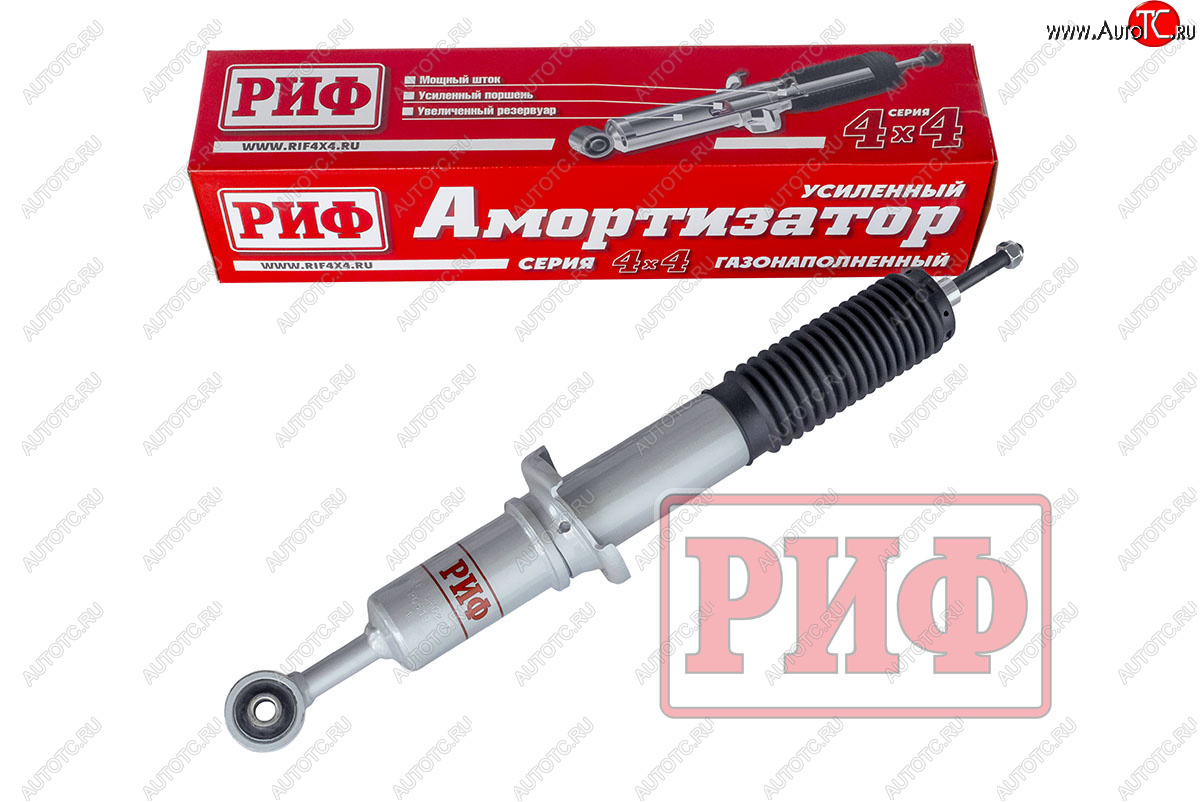 11 579 р. Амортизатор передний (усиленный, лифт +0-45, LH=RH, газовый) РИФ Toyota Hilux AN120 дорестайлинг (2016-2020)  с доставкой в г. Керчь