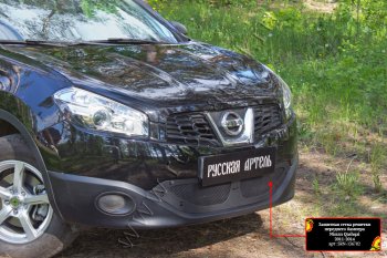 2 409 р. Защитная сетка решетки переднего бампера Русская Артель Nissan Qashqai 1 J10 рестайлинг (2010-2013) (Поверхность текстурная)  с доставкой в г. Керчь. Увеличить фотографию 3