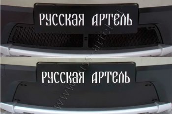 3 099 р. Защитная сетка и зимняя заглушка решетки радиатора Русская Артель  Renault Sandero Stepway  (BS) (2010-2014) (Поверхность текстурная)  с доставкой в г. Керчь. Увеличить фотографию 2