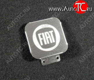 1 999 р. Заглушка на фаркоп с логотипом Fiat (на фаркопы TCC, нержавеющая сталь) TCC  Fiat Fullback (2016-2018)  с доставкой в г. Керчь