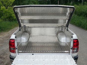 74 999 р. Крышка багажника (алюминий) TCC  Toyota Hilux  AN120 (2020-2025) 2-ой рестайлинг  с доставкой в г. Керчь. Увеличить фотографию 2