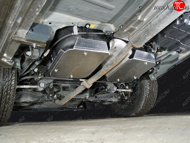 5 799 р. Защита бака (2 штуки, алюминий) TCC  Geely Emgrand X7 (2019-2021) 2-ой рестайлинг  с доставкой в г. Керчь