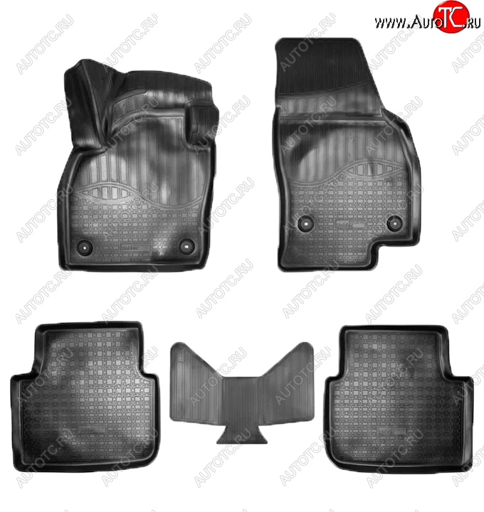 2 569 р. Коврики салонные Noplast (3D)  Skoda Kamiq (2019-2025) (Черные)  с доставкой в г. Керчь