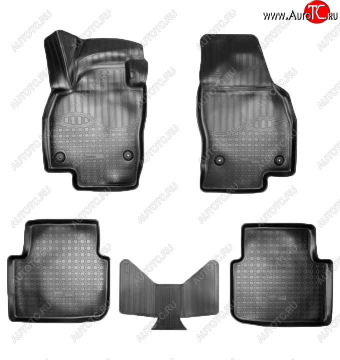 2 569 р. Коврики салонные Noplast (3D)  Skoda Scala (2019-2025) (Черные)  с доставкой в г. Керчь