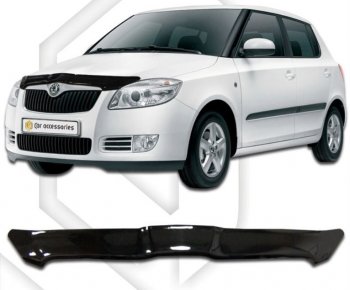 Дефлектор капота CA-Plastiс Skoda Fabia Mk2 хэтчбэк рестайлинг (2010-2014)