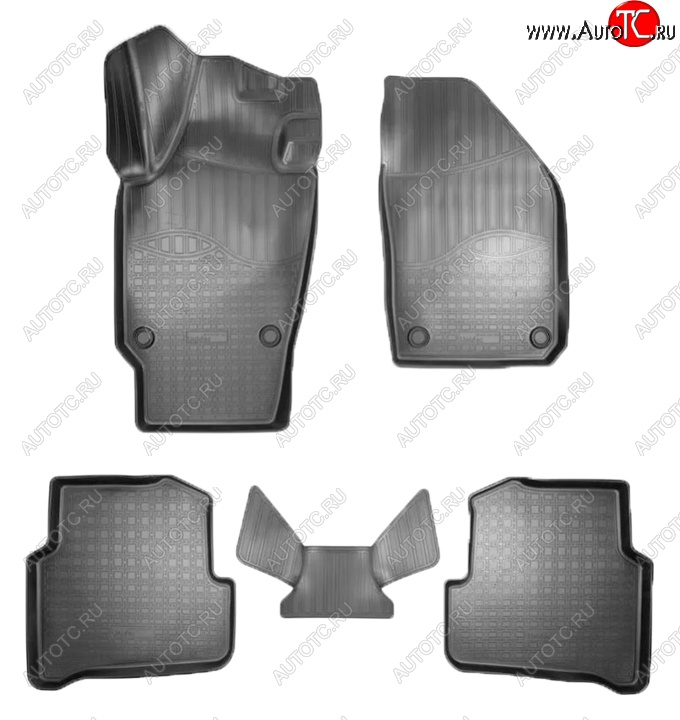 2 499 р. Коврики салонные Noplast (3D)  Skoda Fabia  Mk3 (2014-2018) универсал дорестайлинг, хэтчбэк дорестайлинг (Черные)  с доставкой в г. Керчь