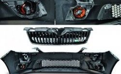 38 349 р. Передний бампер RS Style Skoda Fabia Mk2 хэтчбэк дорестайлинг (2007-2010) (Неокрашенный)  с доставкой в г. Керчь. Увеличить фотографию 3