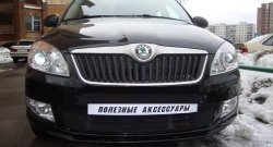 1 469 р. Сетка на бампер (рестайлинг) Russtal (черная) Skoda Fabia Mk2 универсал дорестайлинг (2007-2010)  с доставкой в г. Керчь. Увеличить фотографию 3