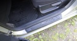1 689 р. Накладки на порожки автомобиля RA (комплект 4 шт.)  Skoda Fabia  Mk2 (2007-2010) универсал дорестайлинг, хэтчбэк дорестайлинг  с доставкой в г. Керчь. Увеличить фотографию 5
