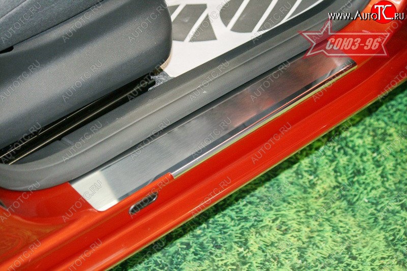 2 294 р. Накладки на внутренние пороги Souz-96 Skoda Fabia Mk2 универсал дорестайлинг (2007-2010)  с доставкой в г. Керчь