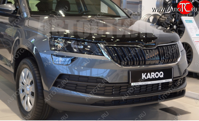5 079 р. Дефлектор капота SIM Skoda Karoq NU7 дорестайлинг (2017-2021)  с доставкой в г. Керчь