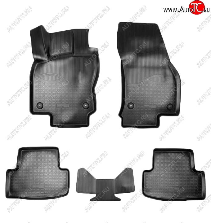 2 139 р. Коврики салонные Noplast (3D)  Skoda Karoq  NU7 (2017-2025) дорестайлинг, рестайлинг (Черные)  с доставкой в г. Керчь