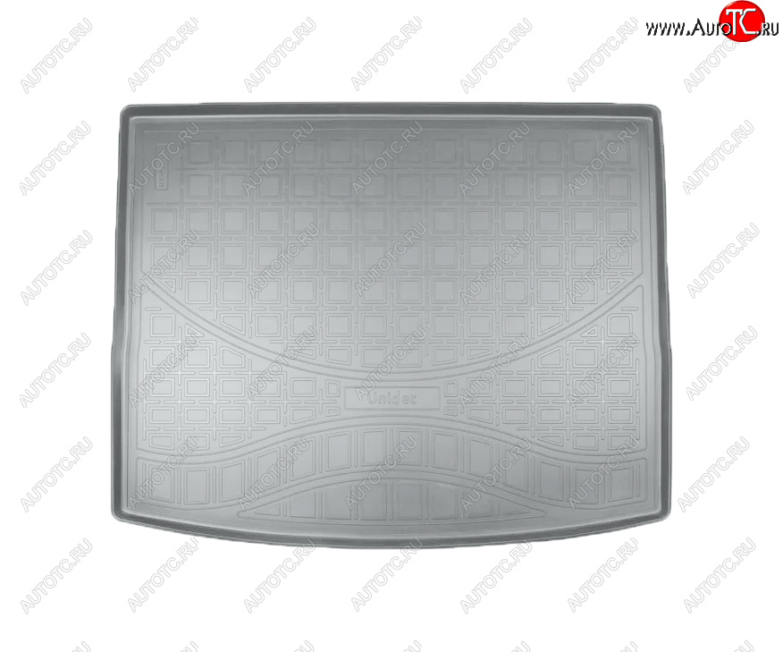 2 389 р. Коврик багажника Norplast Unidec (4х4 с органайзером)  Skoda Karoq  NU7 (2017-2021) дорестайлинг (Цвет: серый)  с доставкой в г. Керчь