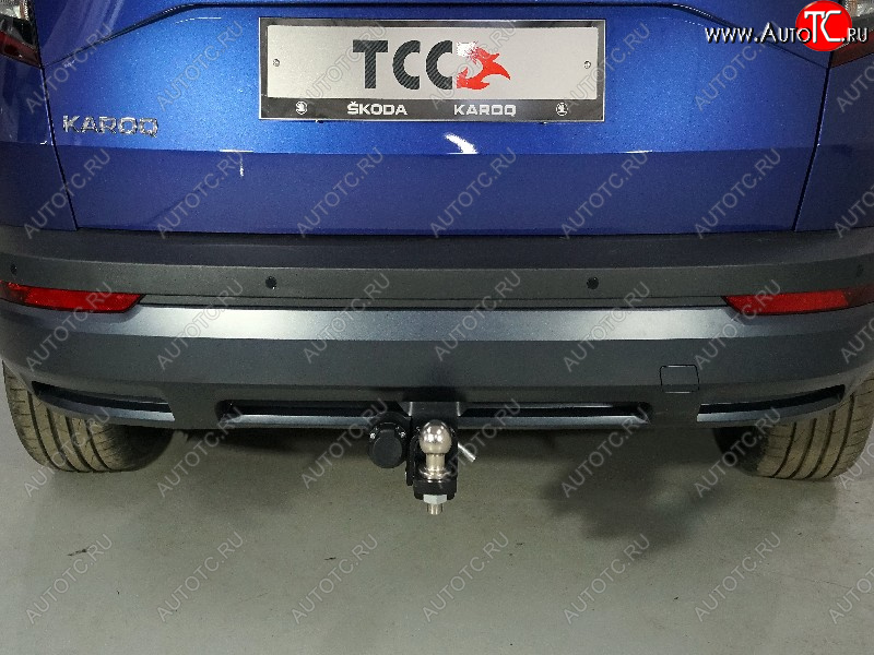 15 899 р. Фаркоп (тягово-сцепное устройство) TCC Skoda Karoq NU7 рестайлинг (2020-2025) (Оцинкованный, шар E)  с доставкой в г. Керчь