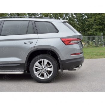 13 399 р. Защита заднего бампера d75х42 дуга Russtal Skoda Kodiaq NU7 дорестайлинг (2017-2021)  с доставкой в г. Керчь. Увеличить фотографию 3