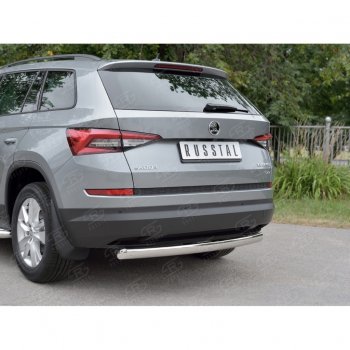 13 399 р. Защита заднего бампера d75х42 дуга Russtal Skoda Kodiaq NU7 дорестайлинг (2017-2021)  с доставкой в г. Керчь. Увеличить фотографию 4