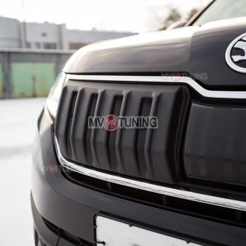 3 589 р. Заглушка решетки радиатора (2 штуки, шагрень) MV-Tuning  Skoda Kodiaq  NU7 (2017-2021) дорестайлинг (Текстурная поверхность)  с доставкой в г. Керчь. Увеличить фотографию 3