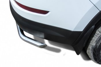 11 649 р. Защита заднего бампера Slitkoff (Ø 57 мм, с гибами)  Skoda Kodiaq  NU7 (2017-2021) дорестайлинг (Нержавеющая сталь)  с доставкой в г. Керчь. Увеличить фотографию 3