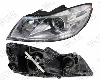 Левая фара передняя TYC (с электрокорректором) Skoda Octavia  A5 (2008-2013) лифтбэк рестайлинг, рестайлинг универсал