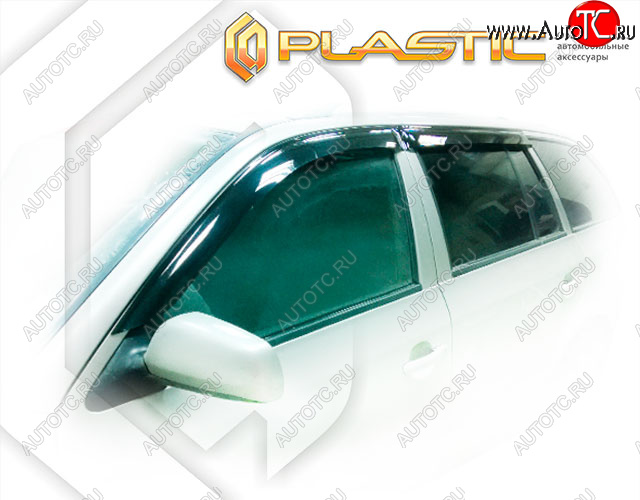 2 079 р. Комплект дефлекторов окон CA Plastic  Skoda Octavia  Tour A4 1U5 (1996-2010) универсал дорестайлинг, универсал рестайлинг (Classic полупрозрачный, Без хром.молдинга)  с доставкой в г. Керчь