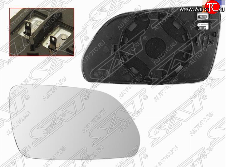399 р. Правое полотно зеркала SAT (обогрев)  Skoda Octavia  A5 (2004-2008) дорестайлинг лифтбэк, дорестайлинг универсал  с доставкой в г. Керчь