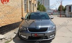 1 149 р. Комплект ресничек на фары Sport  Skoda Octavia  A7 (2012-2017) дорестайлинг лифтбэк, дорестайлинг универсал (Неокрашенные)  с доставкой в г. Керчь. Увеличить фотографию 2
