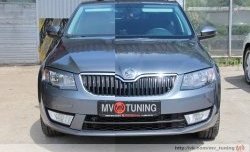 1 149 р. Комплект ресничек на фары Sport  Skoda Octavia  A7 (2012-2017) дорестайлинг лифтбэк, дорестайлинг универсал (Неокрашенные)  с доставкой в г. Керчь. Увеличить фотографию 4