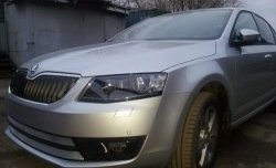2 699 р. Сетка (для комплектации Ambition, Elegance) на бампер Russtal (хром) Skoda Octavia A7 дорестайлинг лифтбэк (2012-2017)  с доставкой в г. Керчь. Увеличить фотографию 2
